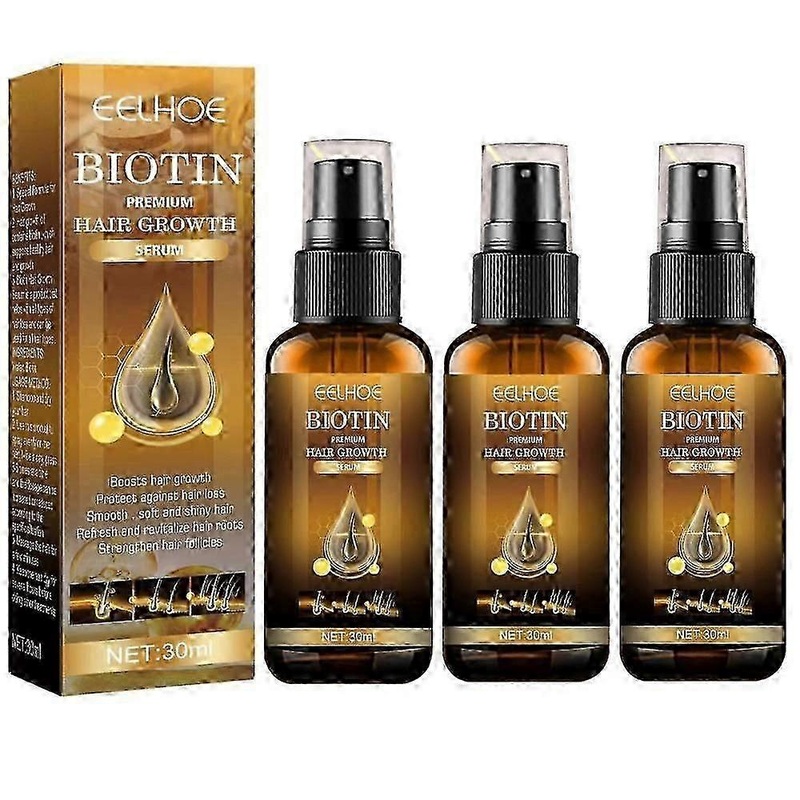 1-3x Biotin Hair Fast Growth Serum Spray Anti Hair Loss Prevent Essential Oils Anti-drying Baldness Treatment Hair Care 30ml New_1