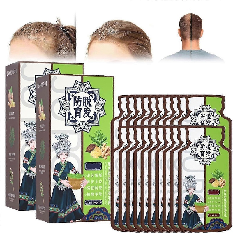 10-30pcs Ginger Plant Extract Anti-Hair Loss Hair Shampoo, 2025 New Ginger Plant Extract Anti-Hair Loss Hair Shampoo, Ginger Shampoo for Hair Growth