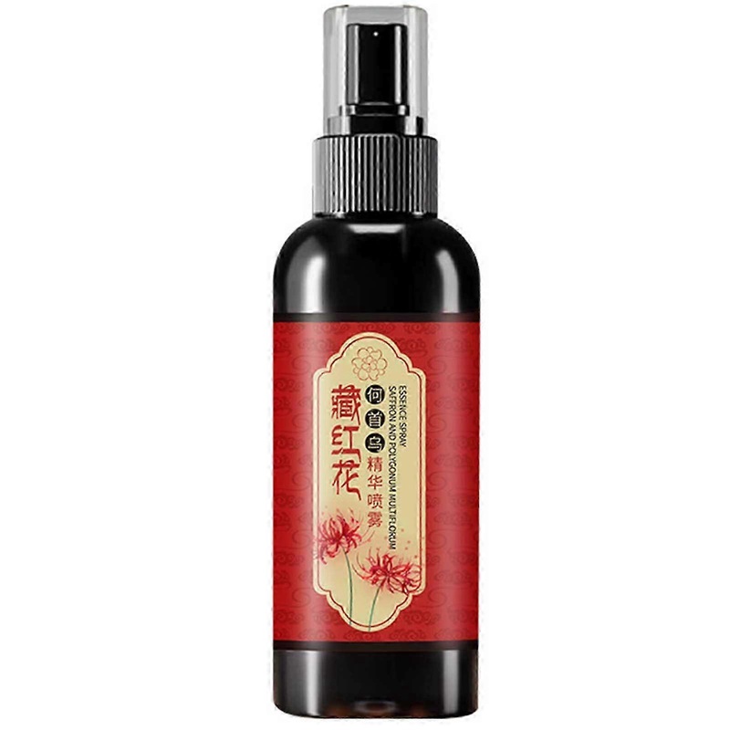 100ml Saffrons Polygonum Multiflorum Essences Spray Grey Hair Reverse Hair Liquid for Daily Use