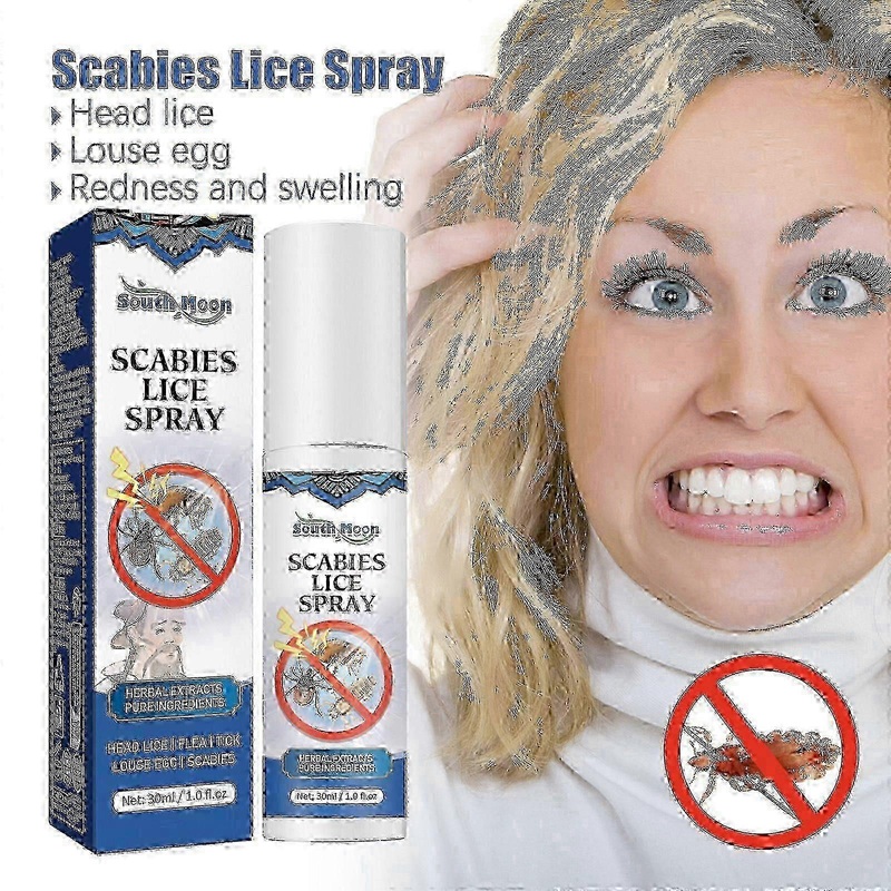 2025 Scalp Care Lice and Mite Removal Spray Anti-Itch and Antibacterial Hair Treatment with Natural Extracts