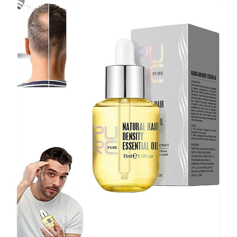 Purc Hair Density Essential Oil, Purc Oil for Hair Growth, Natural Hair Regrowth Serum for Women & Men (3PCS)