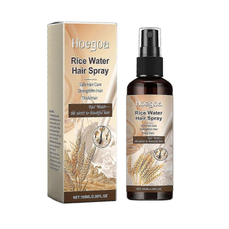 Rice Water for Hair Growth – Rice Water Hair Spray Infused with Rosemary & Tea Tree Extract – Hair Growth Spray for Thicker, Longer Hair, Strengt