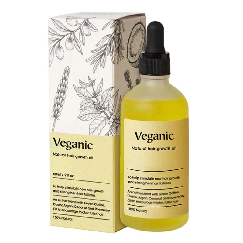 Veganic Hair Growth Oil with Rosemary – Deep Nourishing Formula for Hair Loss Prevention | Promote Healthy Hair Growth for All Skin Types