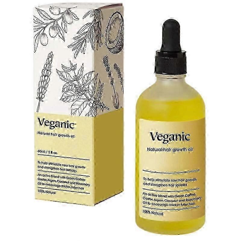 Veganic Natural Hair Growth Oil, Veganic Hair Growth Oil, Veganic Hair Oil for Dry Damaged Hair, Rosemary Oil For Thin Hair
