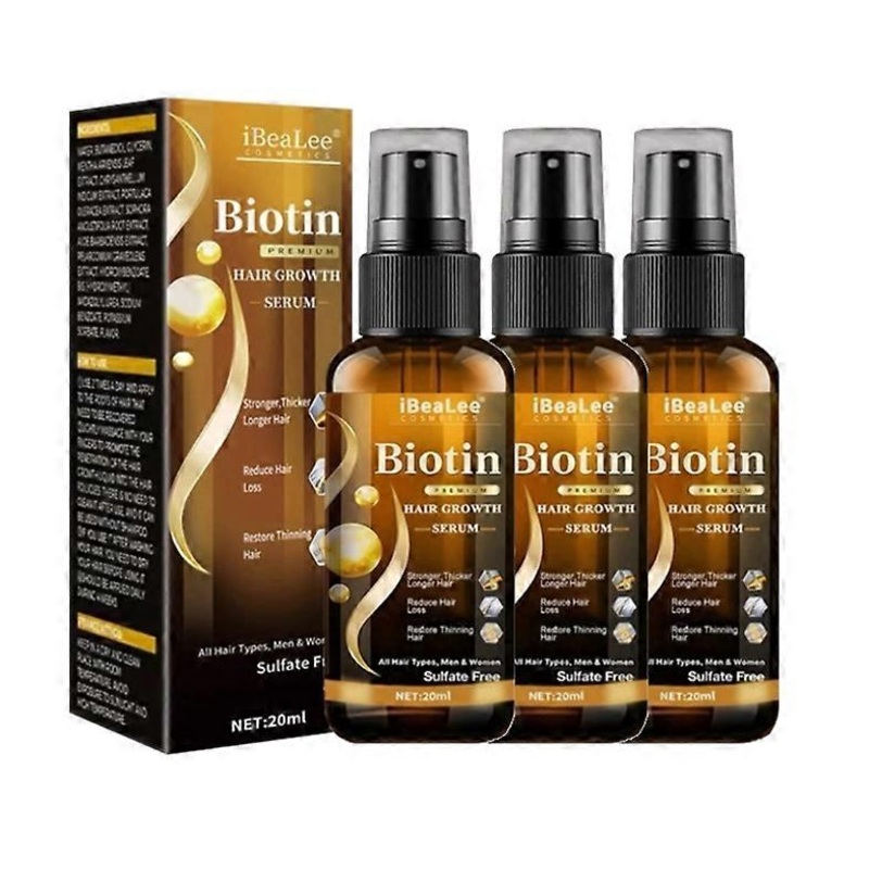 1-3x Biotin Hair Growth Spray Anti Hair Loss Fast Regrowth Scalp Treatment Serum 20ml