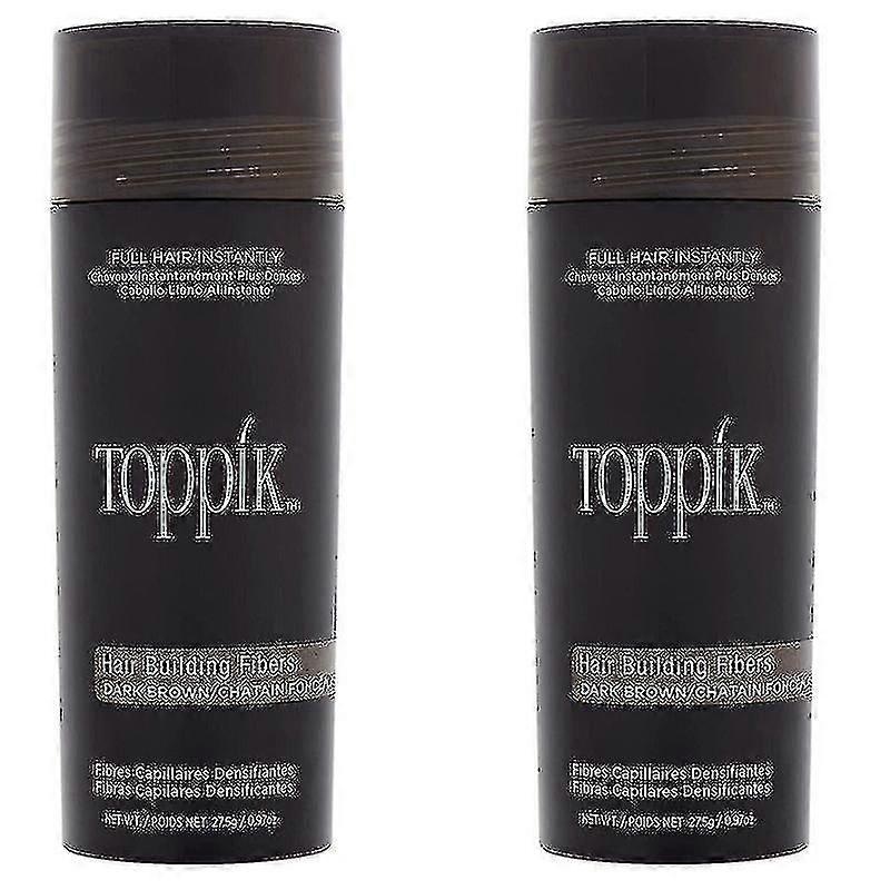 2 Pack Toppik Hair Building Fibers Dark Brown 27.5 G / 0.97 Oz Hair Care