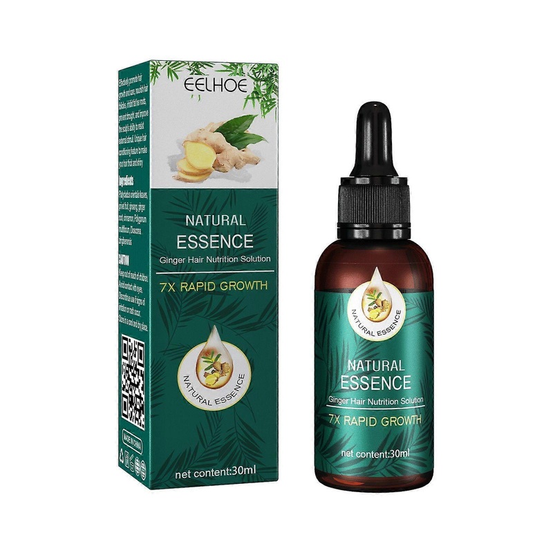 Natural Essence Ginger Hair Nutrition Solution, Hair Regrowth Serum Hair Loss Treatment Liquid with Ginger Ginseng Essence for Thining Hair Strength H