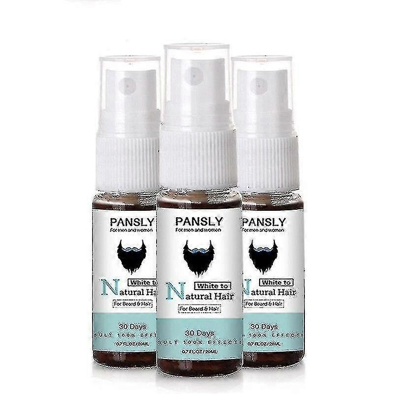 13Pcs White Beard Hair To Natural Color Spray Unisex Herbal Cure Treatment Beard Treatment Oil Nourishing