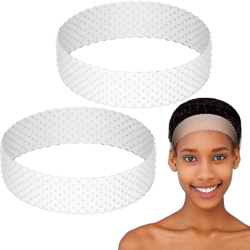 2 Pcs Silicone Grip Wig Band Adjustable Silicone Wig Headband Fix Non-slip Wig Bands Seamless Wig Band Wig Grip Band