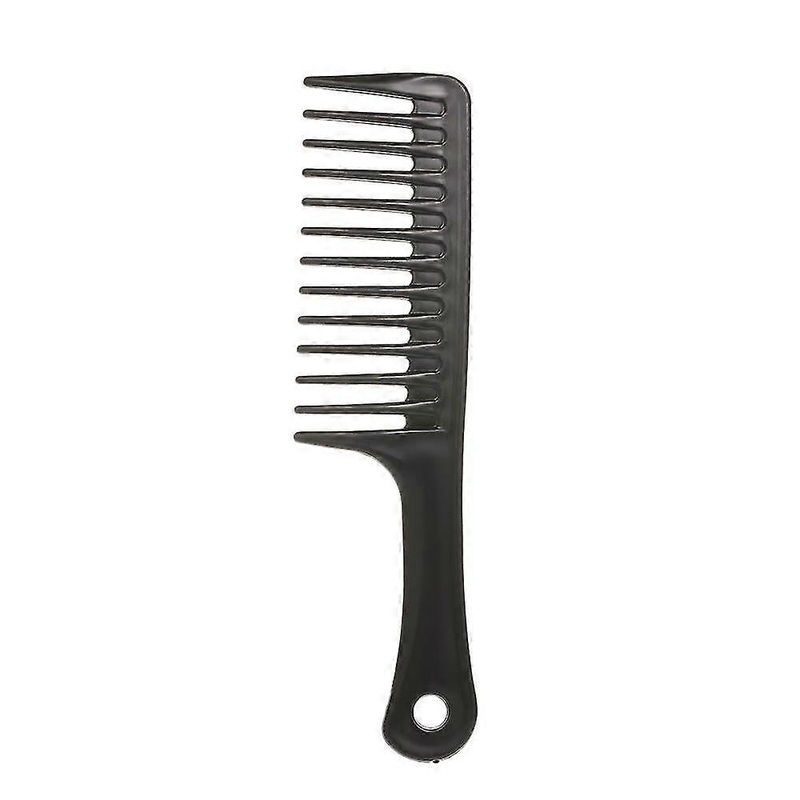 24.5cm Hair Brush Wide Tooth Comb Black Abs Plastic Heat-resistant Large Wide Tooth Comb For Hair Styling Tool