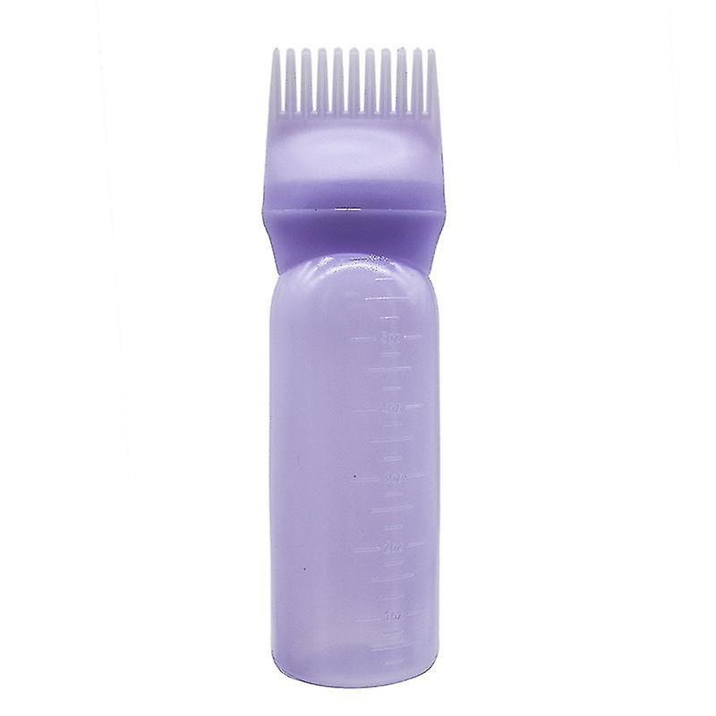 3 Pack 120ml Comb Applicator Bottle Hair Color Brush Applicator Hair Dye Bottle,purple