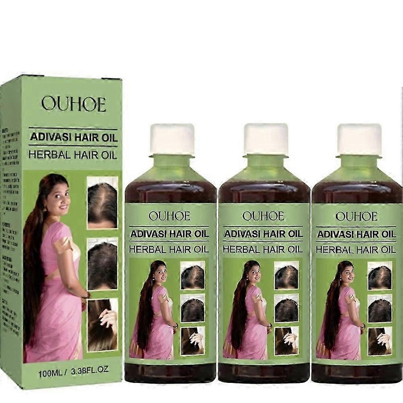 3X Hair Growth Oil 100ml Herbal Hair Oil Refreshing Non-greasy Oil For Nourishes Scalp And Stimulates