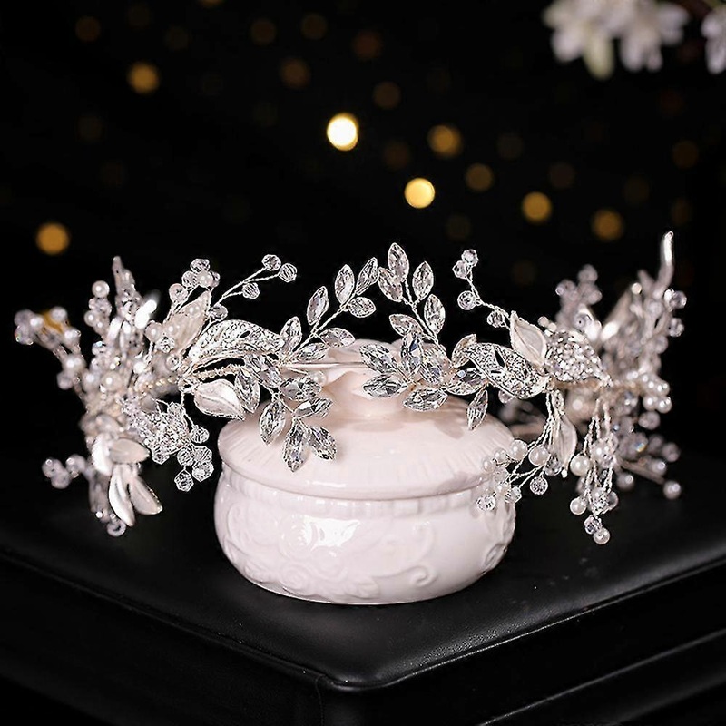 Alloy Hair Accessories Rhinestones Decoration Hair Band With Pearl For Women