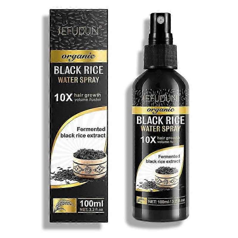 Black Rice Water Hair Spray,Organic Hair Growth Spray for Women Men 1pc