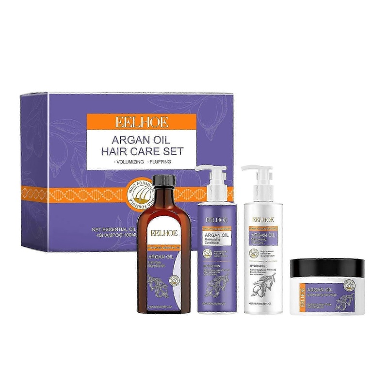 EELHOE Argan Oil Fluffy and Volumizing Set Nourishes hair and makes it smooth and fluffy