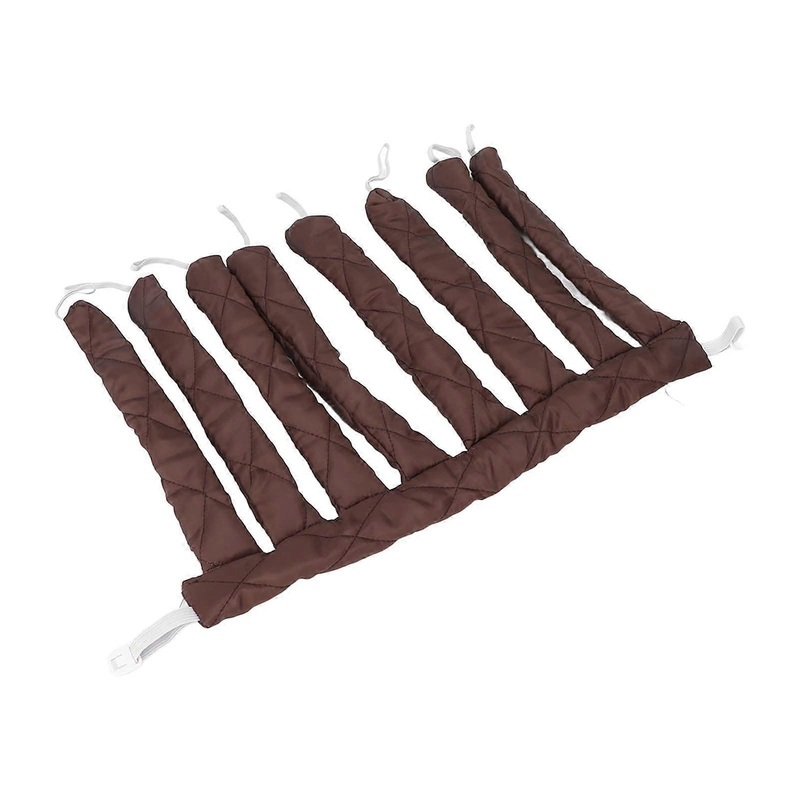 Heatless Curling Rod With Soft Cotton Ribbon For Sleeping Curls All Hair Types Brown