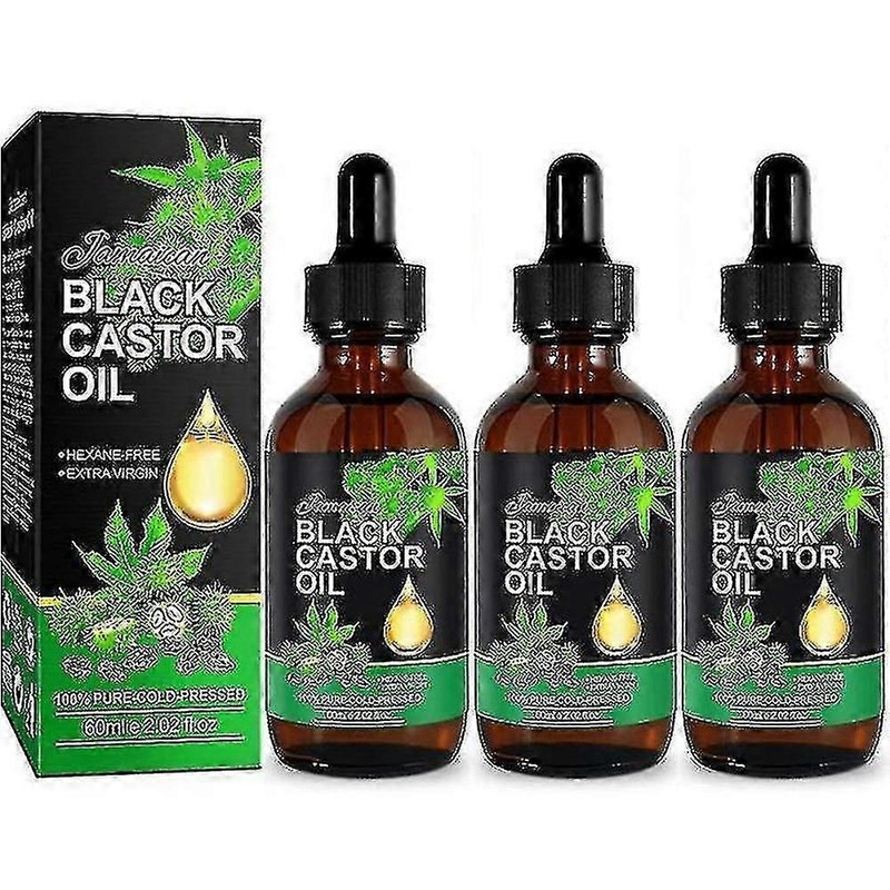 Organic Jamaican Black Castor Oil Trio for Hair Regrowth and Thickening