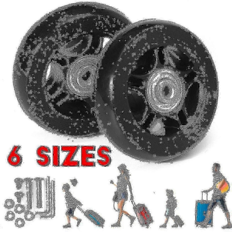 Silent Universal Trolley Case Wheel Repair Kit with Rubber Runners for Smooth Travel