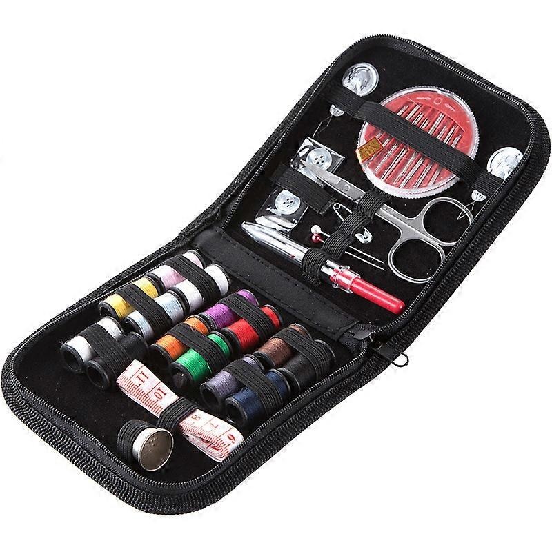 10-piece travel size sewing kit, black