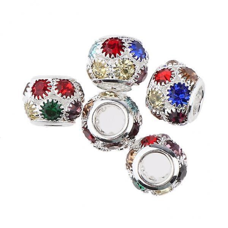 3x5pcs Dreadlock Hair Beads Hair Braid Pins Rings Cuff Clips Fashion Jewelry Colorful