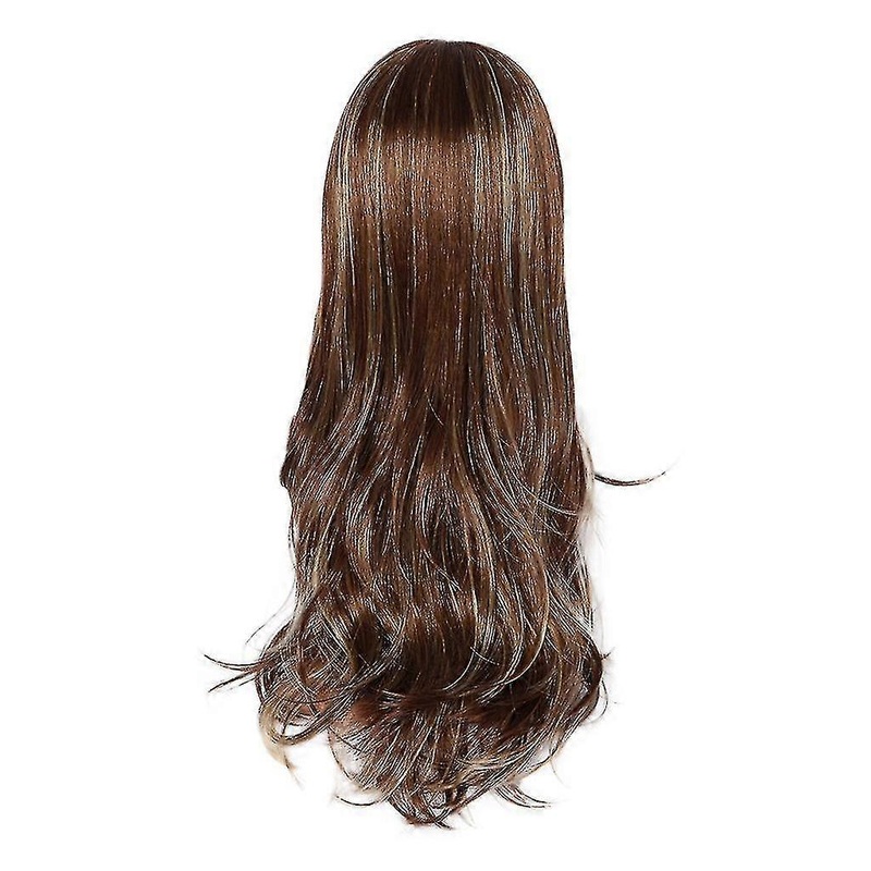 Women’s Fashion Wig Brown Synthetic Hair Long Wigs Wave Curly Wig