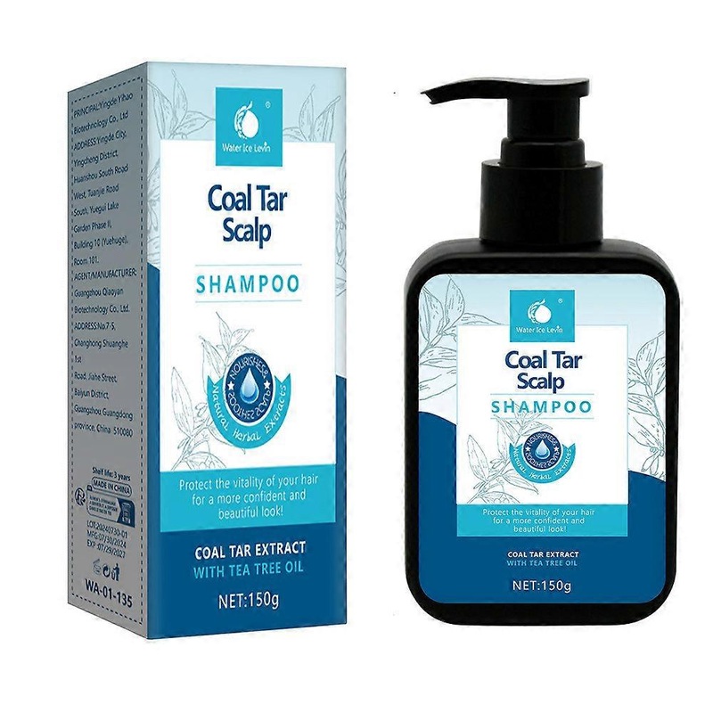 1-3X Coal Tar Scalp Shampoo Antidandruff Shampoo, Coal Tar Extract Scalp Relief Shampoo for Seborrheic Dermatitis, Soothes Itchy Scalp, Hydrates Hair