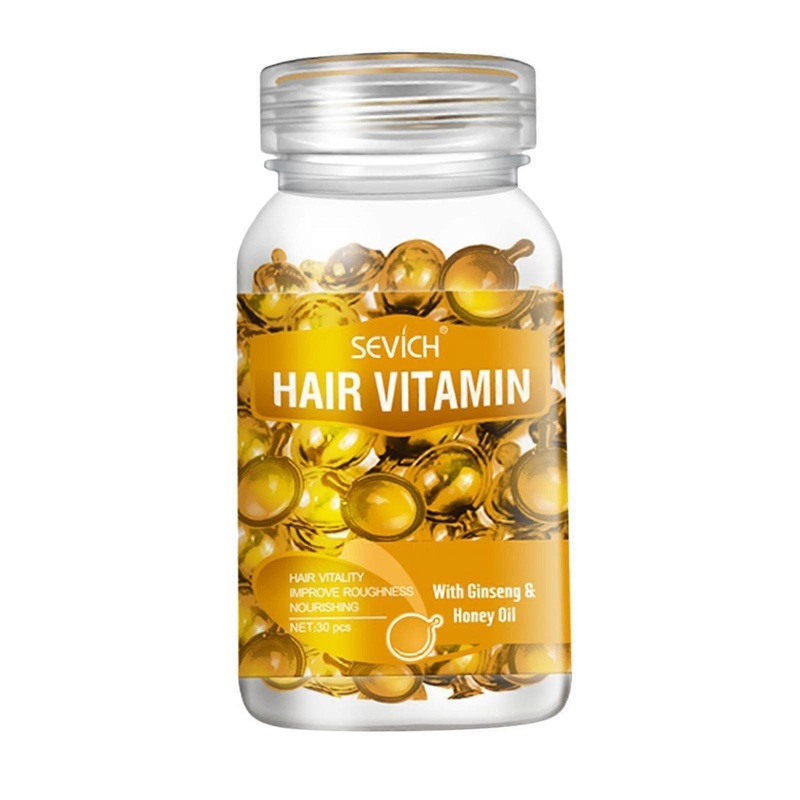 Hair Vitamin Serum Capsule with Vitamins B5 Oil Repair Hair For Women orange