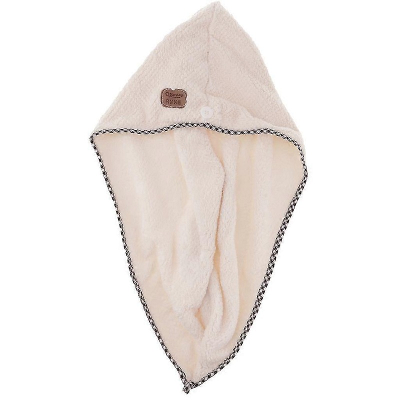 Microfiber Hair Turban Wrap Fast Drying Towel for Women White