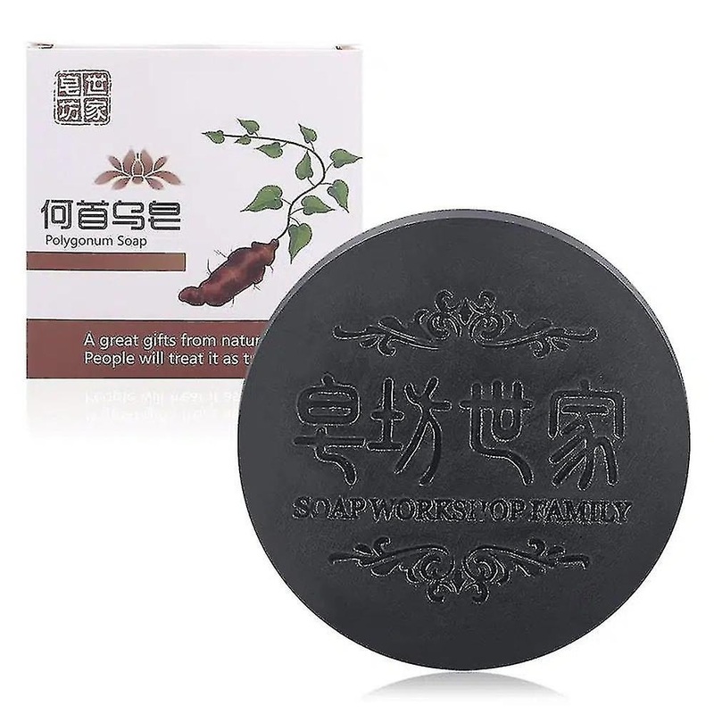 1-3pcs Polygonum Soap Hair Growth, Black & Thick Hair Fallopia Multiflora Shampoo Bar Polygonum Shampoo Soap New