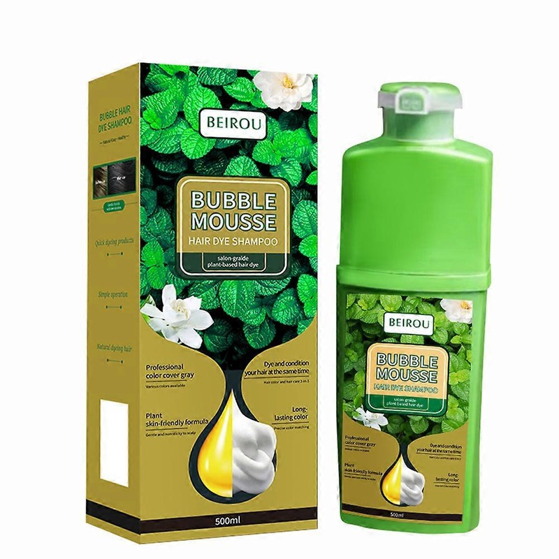 1-3X Herbal Ingredients Hair Dye Shampoo 500ml in Minutes Hair Color Shampoo Hair Instant Coloring Gift for Women Men