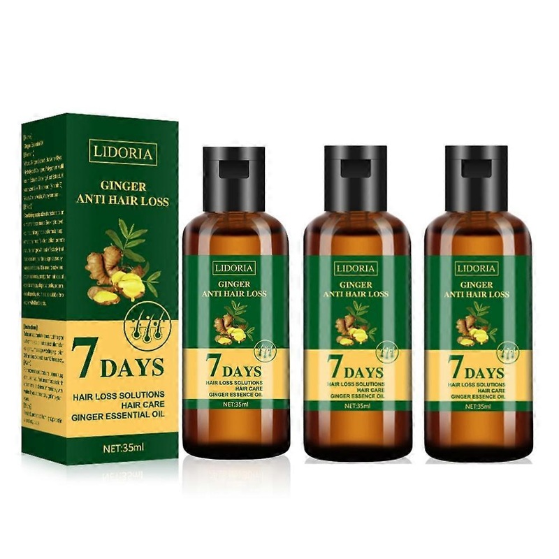 1-3X Lidoria Ginger Anti Hair Loss, Ginger Anti Hair Loss 7 Days Oil