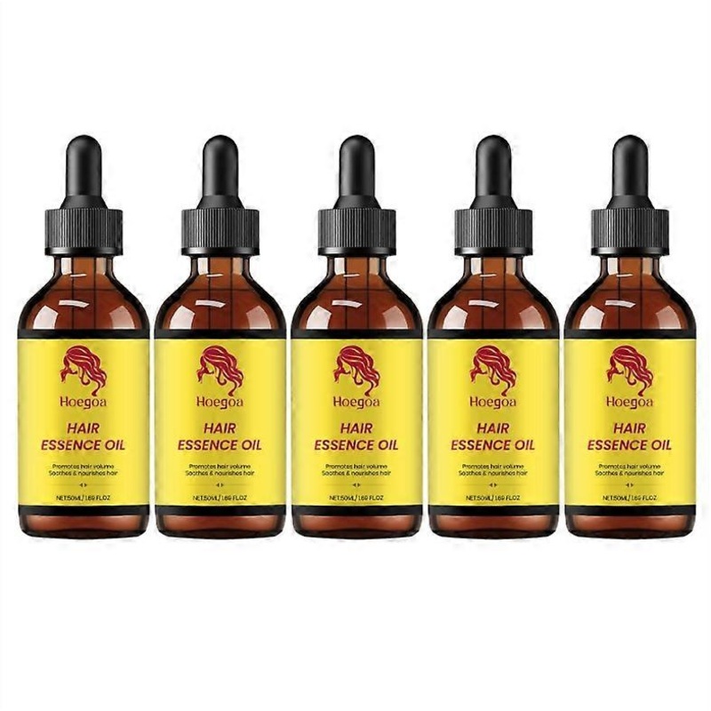 1-5x Natural Hair Essence Oil, Promotes Growth, Soothes & Nourishes Scalp, for Frizzy and Damaged, Suitable for Men and Women